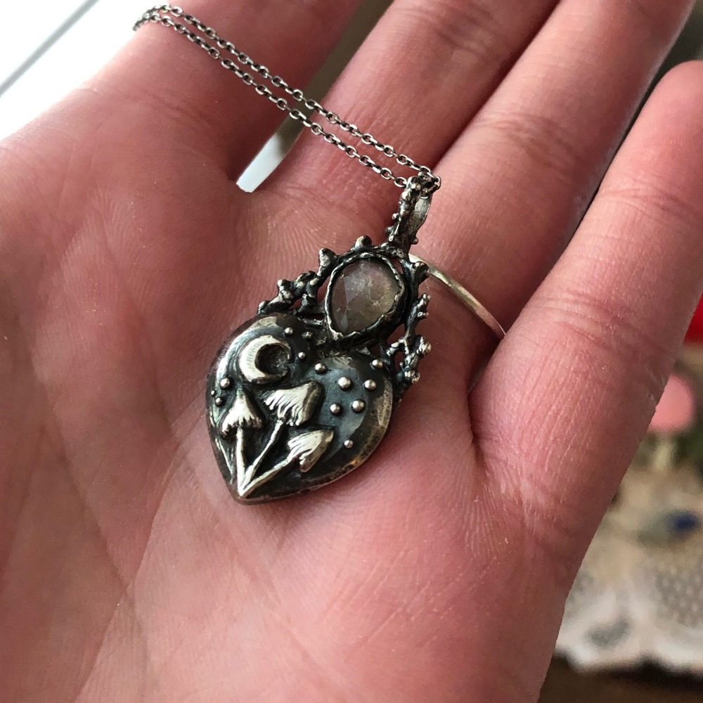 Dusky Meadow Mushrooms And The Moon